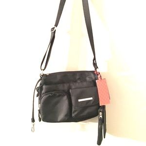 Black cross- body bag